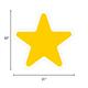Yellow Star Corrugated Plastic Yard Sign, 20in